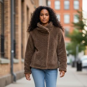 Patagonia Women’s Brown Cozy Fleece Pelage Jacket Size Small